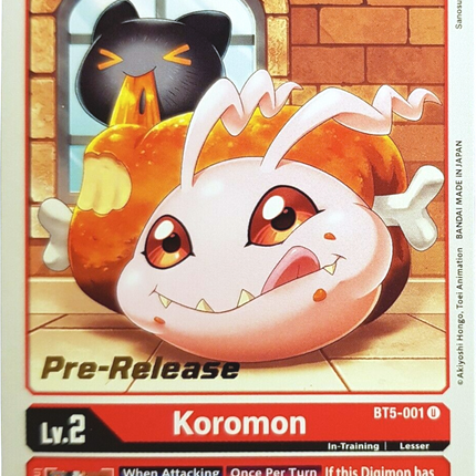 Koromon [BT5-001] [Battle of Omni Pre-Release Promos]