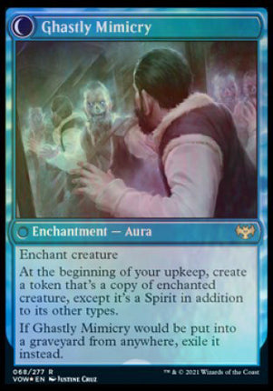 Mirrorhall Mimic // Ghastly Mimicry [Innistrad: Crimson Vow Promos] Prerelease Foil