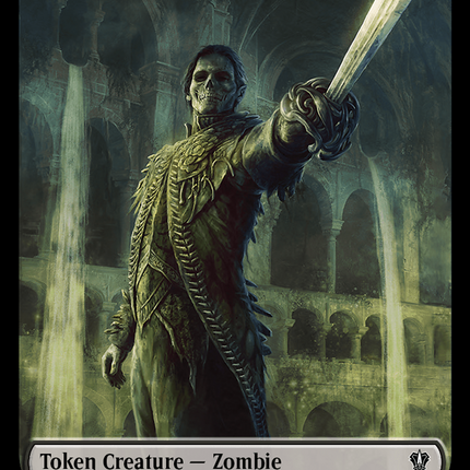 Salamander Warrior // Zombie Double-Sided Token [Murders at Karlov Manor Commander Tokens]