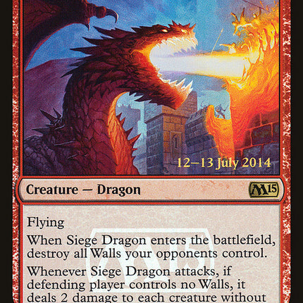 Siege Dragon [Magic 2015 Promos] Prerelease Foil