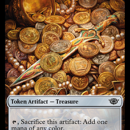 Treasure // Wraith Double-Sided Token [The Lord of the Rings: Tales of Middle-Earth Commander Tokens]
