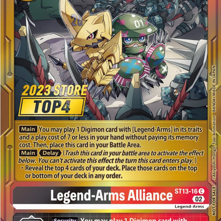 Legend-Arms Alliance [ST13-16] (2023 Store Top 4) [Starter Deck: Ragnaloardmon Promos]