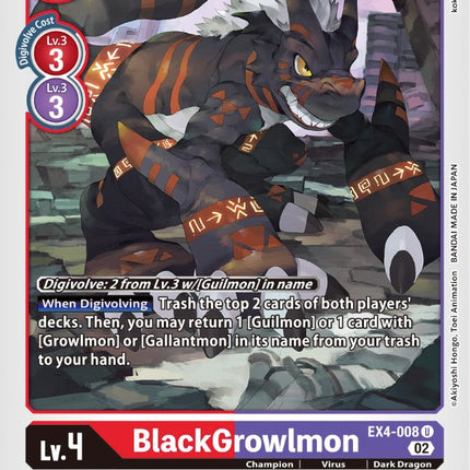 BlackGrowlmon [EX4-008] [Alternative Being Booster]