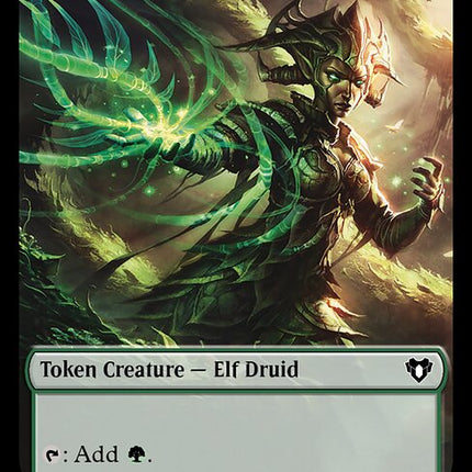 Eldrazi Spawn // Elf Druid Double-Sided Token [Commander Masters Tokens]