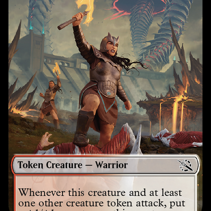 Warrior // Dinosaur Double-Sided Token [March of the Machine Tokens]