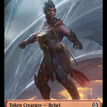 Rebel // Phyrexian Germ Double-Sided Token [Phyrexia: All Will Be One Commander Tokens]