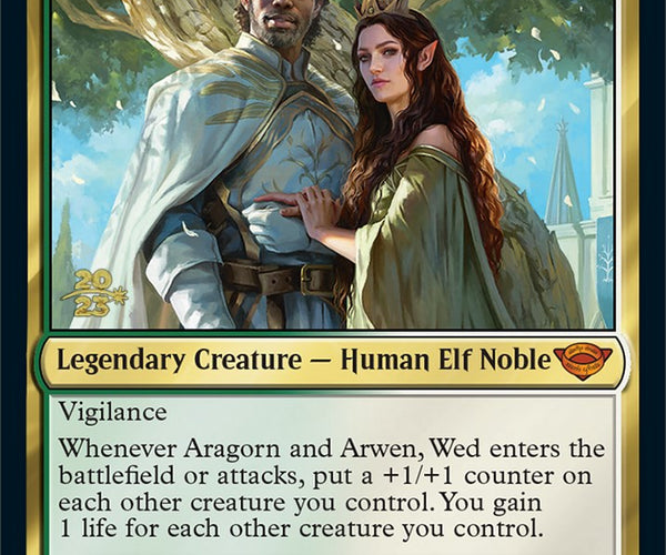 aragorn and arwen mtg card Arwen, Wed [The Lord of the Rings: Tales of Middle-Earth P – Dark Fox TCG Options:1693 (Italian) - 