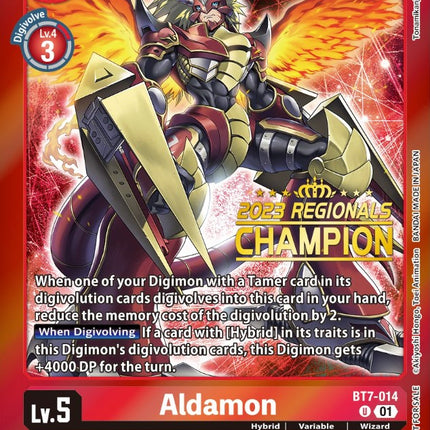 Aldamon [BT7-014] (2023 Regionals Champion) [Next Adventure Promos]