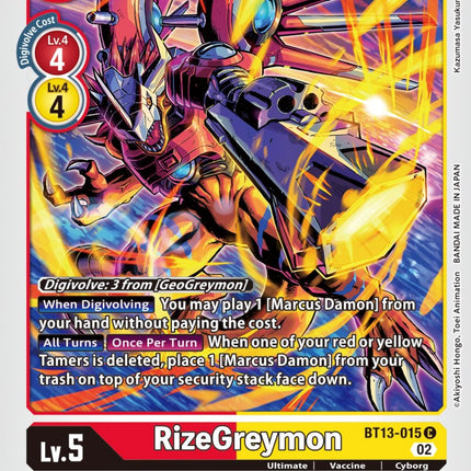 RizeGreymon [BT13-015] [Versus Royal Knights Booster]