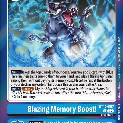 Blazing Memory Boost! [BT10-097] (Event Pack 5) [Xros Encounter Promos]