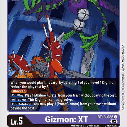Gizmon: XT [BT13-086] [Versus Royal Knights Booster]