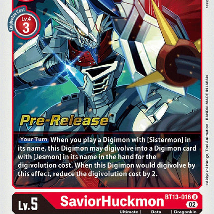 SaviorHuckmon [BT13-016] [Versus Royal Knight Booster Pre-Release Cards]