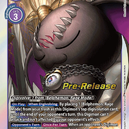 Belphemon: Sleep Mode [BT13-088] [Versus Royal Knight Booster Pre-Release Cards]