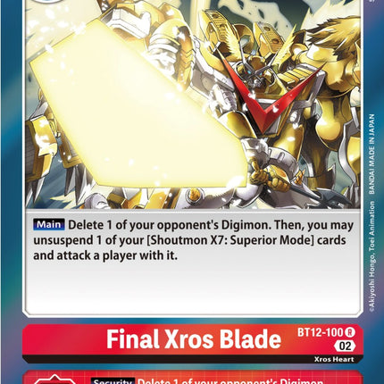 Final Xros Blade [BT12-100] [Across Time]