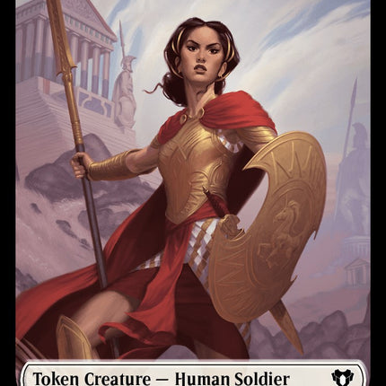Human Soldier // Emblem - Teferi, Temporal Archmage Double-Sided Token [Commander Masters Tokens]