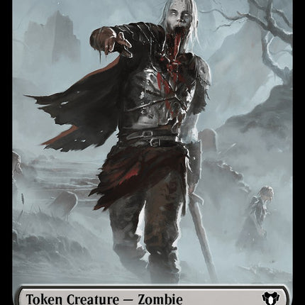 Zombie (0019) // Rat Double-Sided Token [Commander Masters Tokens]