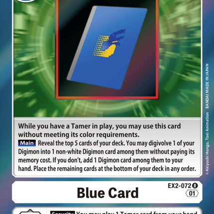 Blue Card [EX2-072] [Digital Hazard]