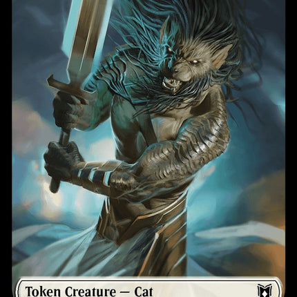 Cat (0005) // Human Double-Sided Token [Wilds of Eldraine Commander Tokens]