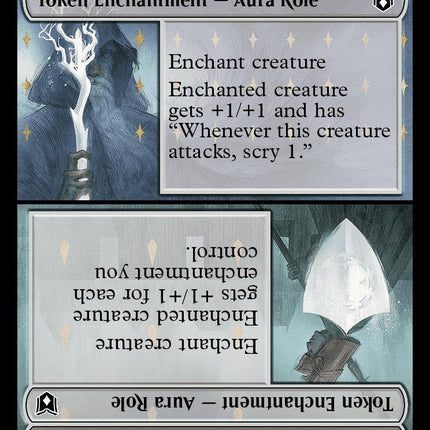 Sorcerer Role / Virtuous Role // Monster Role / Virtuous Role Double-Sided Token [Wilds of Eldraine Commander Tokens]