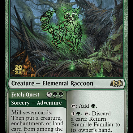 Bramble Familiar // Fetch Quest [Wilds of Eldraine Promos] Prerelease Foil