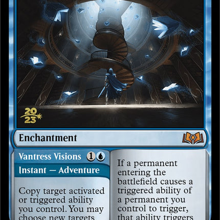 Virtue of Knowledge // Vantress Visions [Wilds of Eldraine Promos] Prerelease Foil