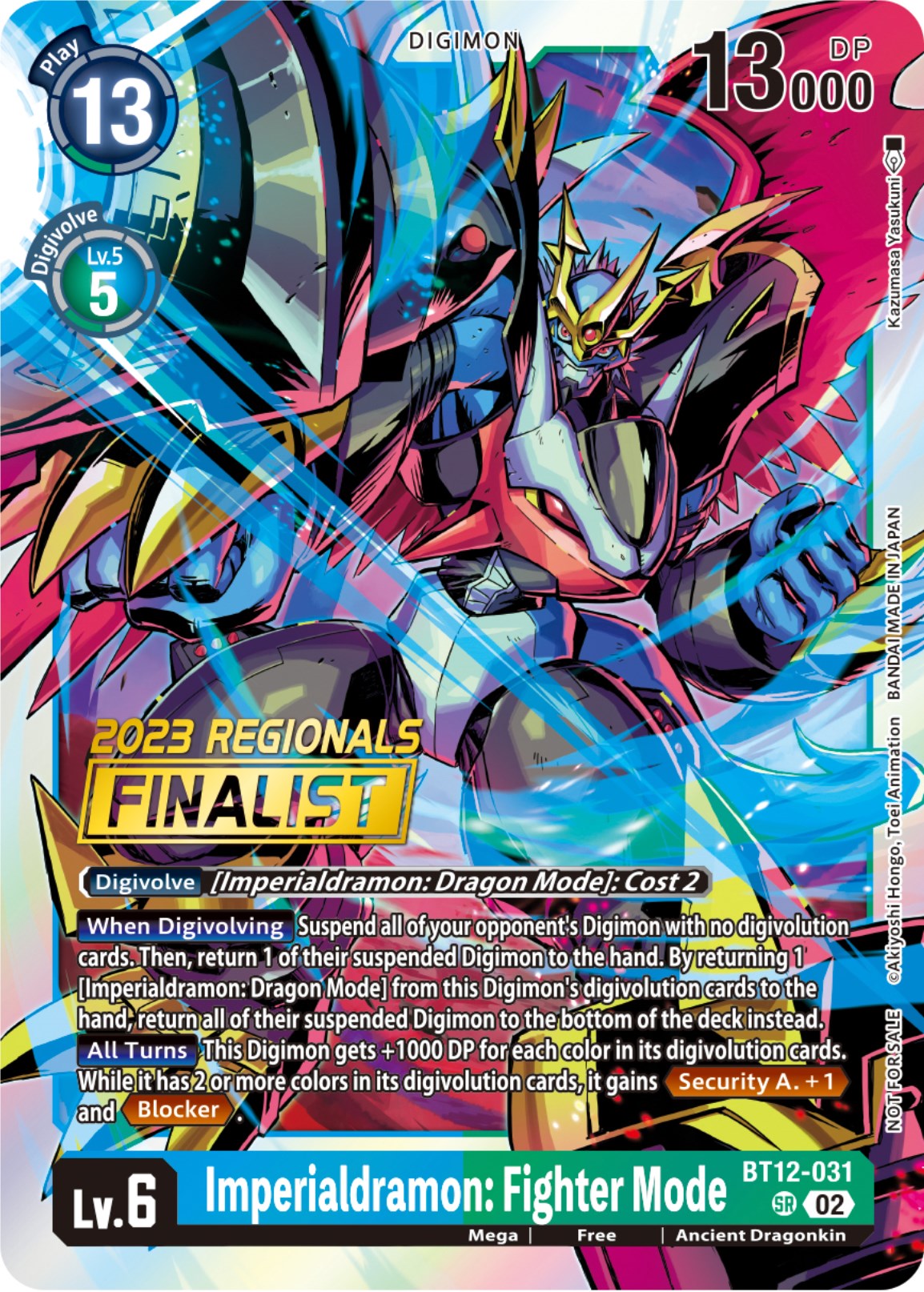 Imperialdramon: Fighter Mode [BT12-031] (2023 Regionals Finalist) [Acr   Dark Fox TCG