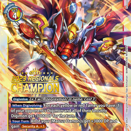 ShineGreymon [BT12-043] (2023 Regionals Champion) [Across Time]