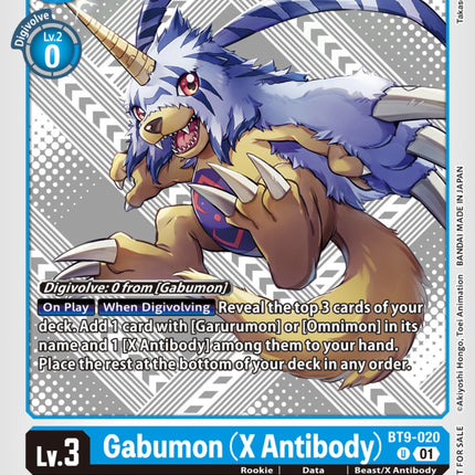 Gabumon [BT9-020] (X Antibody) (Starter Deck 15 & 16 Pre-Release) [X Record]