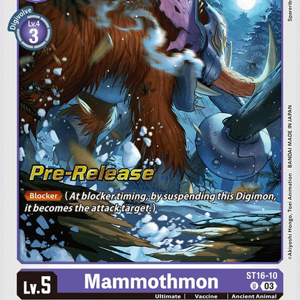 Mammothmon [ST16-10] [Starter Deck: Wolf of Friendship Pre-Release Cards]