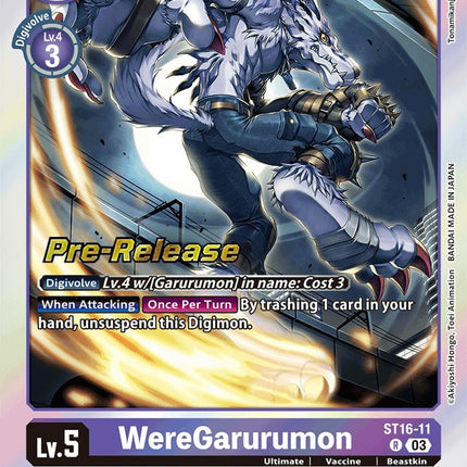 WereGarurumon [ST16-11] [Starter Deck: Wolf of Friendship Pre-Release Cards]