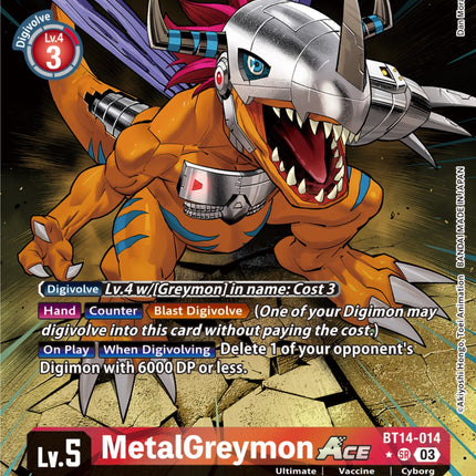MetalGreymon Ace [BT14-014](Alternate Art) [Blast Ace]
