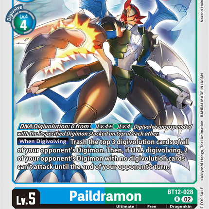 Paildramon [BT12-028] (NYCC 2023 Demo Deck) [Across Time]