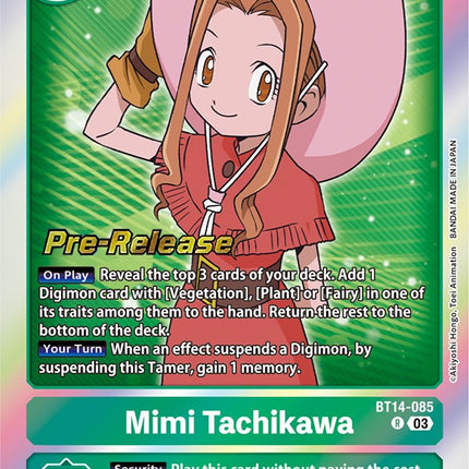 Mimi Tachikawa [BT14-085] [Blast Ace Pre-Release Cards]