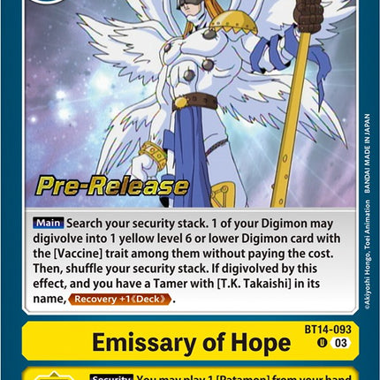 Emissary of Hope [BT14-093] [Blast Ace Pre-Release Cards]