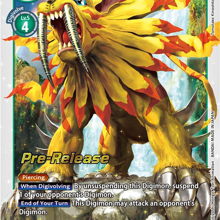 SaberLeomon [BT14-054] [Blast Ace Pre-Release Cards]