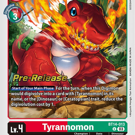 Tyrannomon [BT14-013] [Blast Ace Pre-Release Cards]
