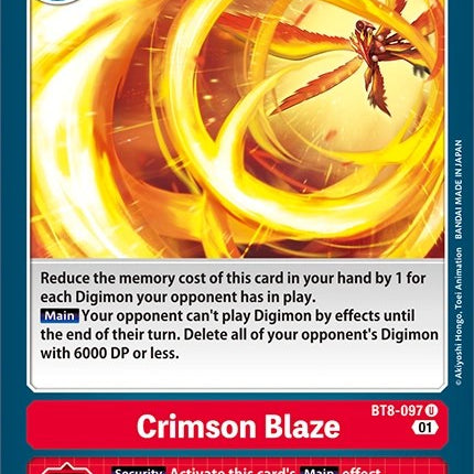 Crimson Blaze [BT8-097] [Revision Pack Cards]