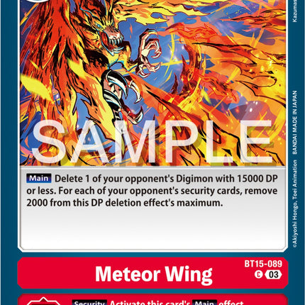 Meteor Wing [BT15-089] [Exceed Apocalypse]