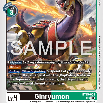 Ginryumon [BT15-058] [Exceed Apocalypse]