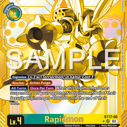 Rapidmon [ST17-06] (Gold) [Starter Deck: Double Typhoon Advanced Deck Set]