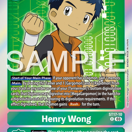 Henry Wong [ST17-10] [Starter Deck: Double Typhoon Advanced Deck Set]