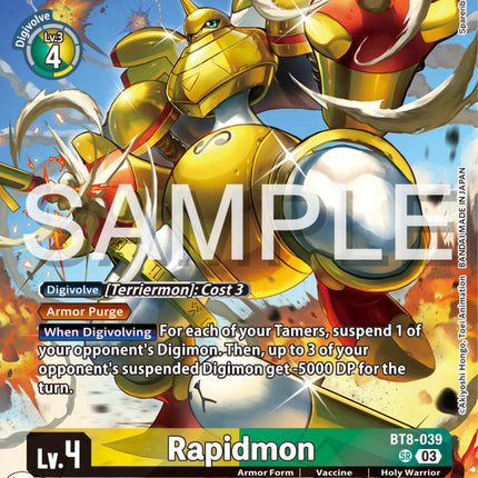 Rapidmon [BT8-039] (Reprint) [Starter Deck: Double Typhoon Advanced Deck Set]