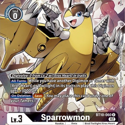 Sparrowmon [BT10-060] (Alternate Art) [Xros Encounter]