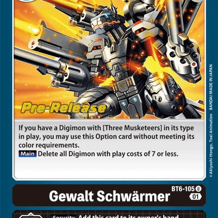 Gewalt Schwarmer [BT6-105] [Double Diamond Pre-Release Cards]