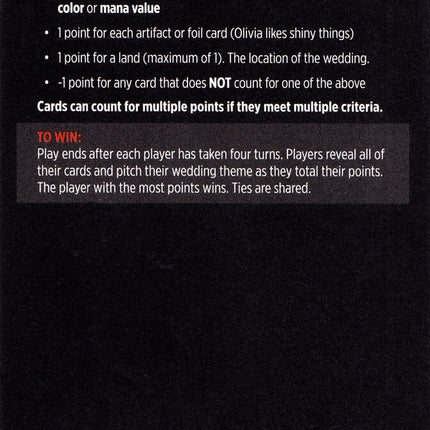 Vampire Wedding Planner // Vampire Wedding Planner (cont'd) [Innistrad: Crimson Vow Minigames]