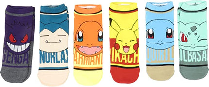POKEMON - 6 PIECE ANKLE SOCK SET