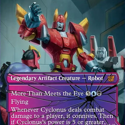 Cyclonus, the Saboteur // Cyclonus, Cybertronian Fighter (Borderless) [Transformers]