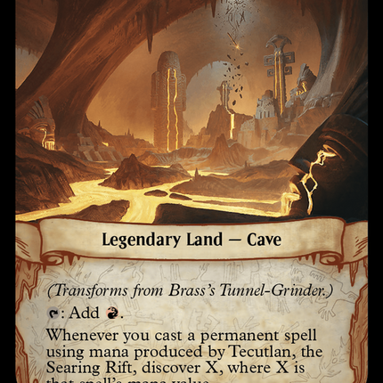 Brass's Tunnel-Grinder // Tecutlan, the Searing Rift (Extended Art) [The Lost Caverns of Ixalan]