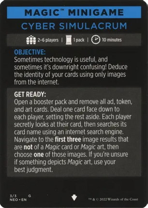 Cyber Simulacrum // Cyber Simulacrum (cont'd) [Kamigawa: Neon Dynasty Minigames]