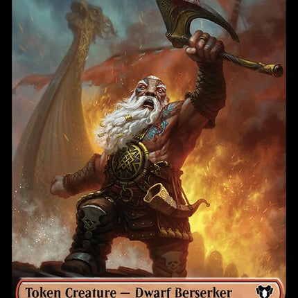 Elemental (0026) // Dwarf Berserker Double-Sided Token [Commander Masters Tokens]